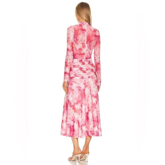 Bardot Lea Midi Dress in Pink Tie Dye size small NWOT - Picture 2 of 5